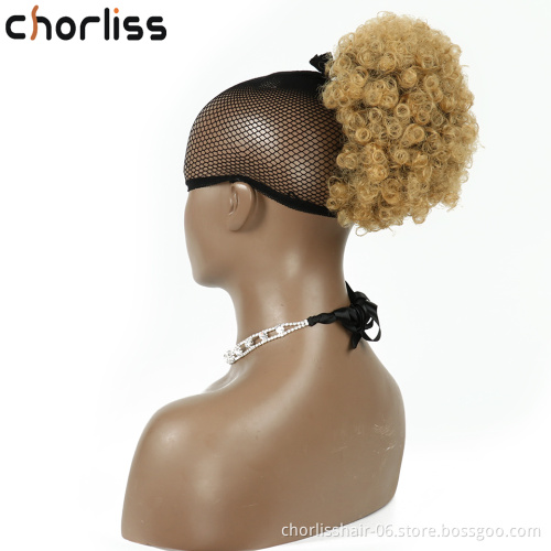 Factory Price Top Quality Chorliss For Black Women Explosive Chignon Synthetic Puff Drawstring Ponytail Chignon Bun Hair
